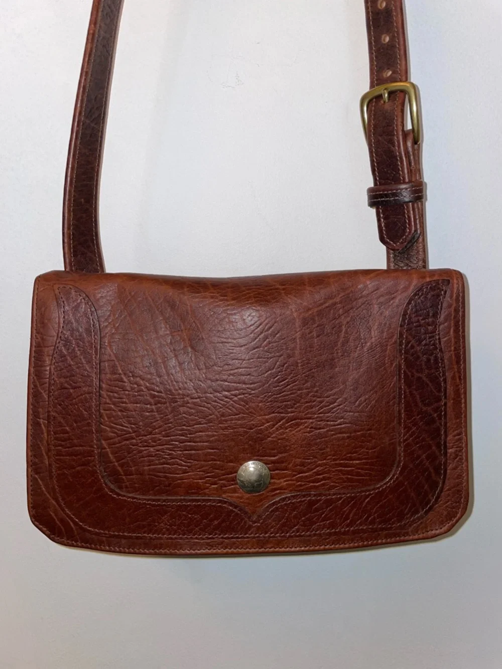 Buffalo Billfold Co. Brown Leather Crossbody Shoulder or Messenger Bag